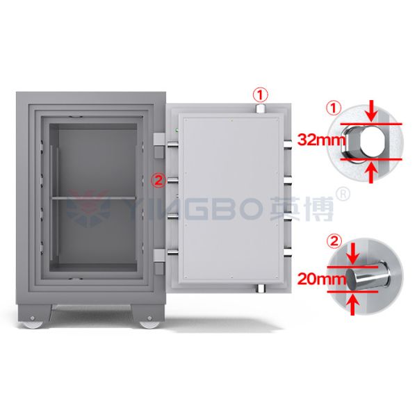 Three Composite Construction Fireproof Safe Box With Intelligent Dual Alarm System YB/FH-78 Fireproof Safe Box for Home and Office