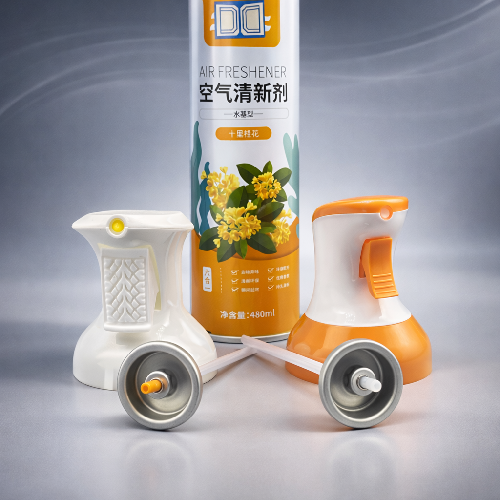 Enhanced Fine Mist Aerosol Valve for Wide-Space Air Freshener Use