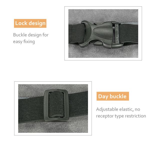 Adjustable Strap Memory Foam Lumbar Support Pillow for Chair and Car Seat CE Approved