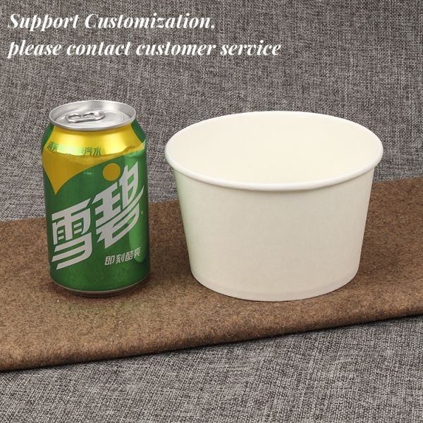 Different Size 12oz 16oz Logo Printed Ice Cream Paper Cup Eco Friendly Stocked Bowl