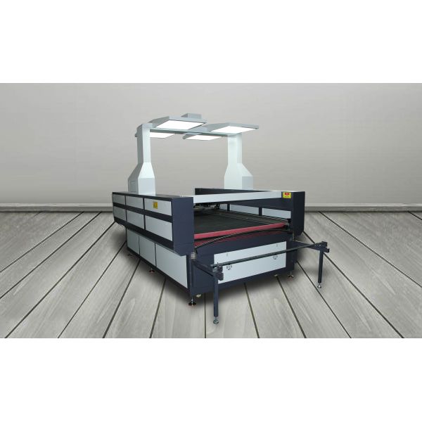 Automatic Gantry Type CO2 Laser Cutting Machine with Large Visual Panoramic Camera and 150W Laser Power