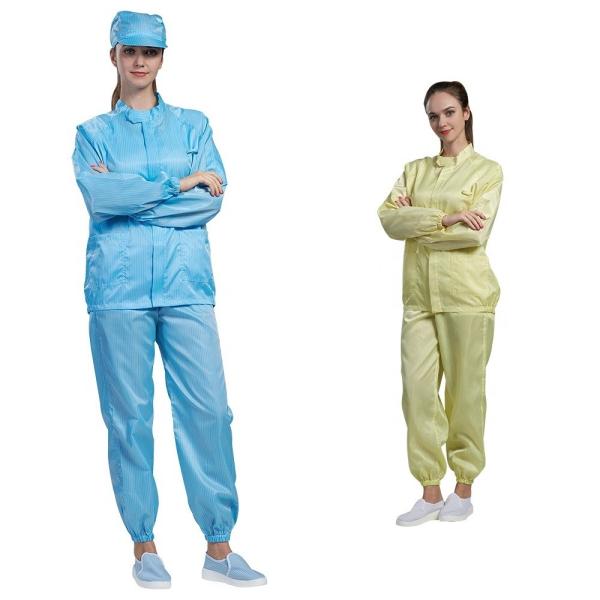 Cleanroom ESD Anti Static Garments 52*34*54cm Smock Cotton Lab Coat