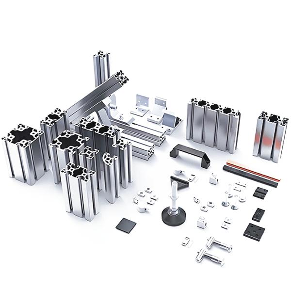 Profilé en alliage d'aluminium anodisé 4040 argenté standard européen 40x40