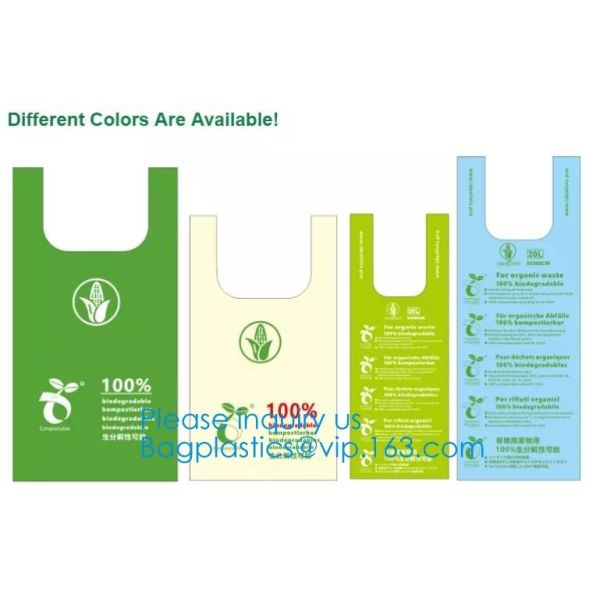 T-Shirt 100% Biodegradable Plastic Charity Bag, Custom Printing Plastic Flat Poly Bags With Air Hole, Charity Donations
