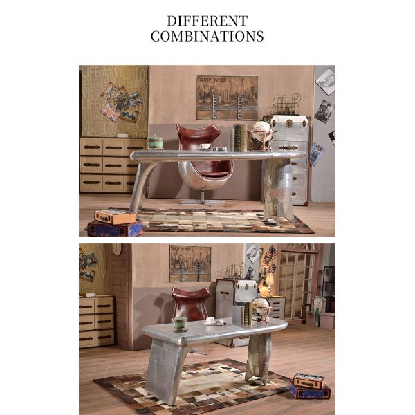 Nidea #8870 Retro Industrial Loft Style Adjustable Height Egg Office Chair with Metal Legs for Home Office and Living Room