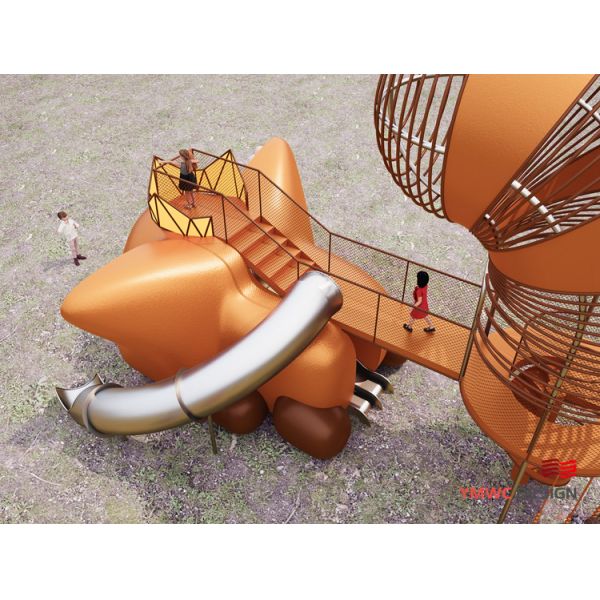 Stainless Steel Red Panda Style Outdoor Amusement Facilities for Park Square Fun Time