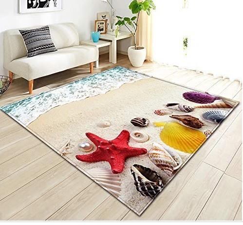 Living room large carpet, bedroom floor mat, scenic, artistic, cute, non slip decorative, and cold insulation mat