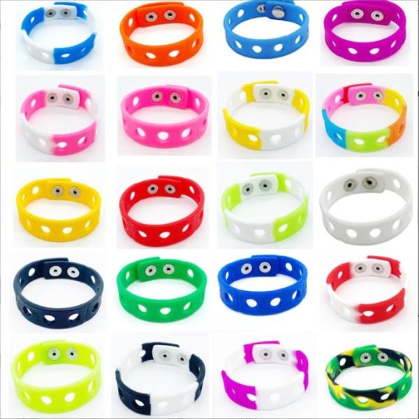 Personalized Silicone Rubber Wristband Bracelet with Holes Customizable and Durable