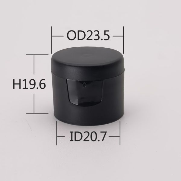 Black 20/410 Plastic Flip Top Cap For Hand Washing Bottle