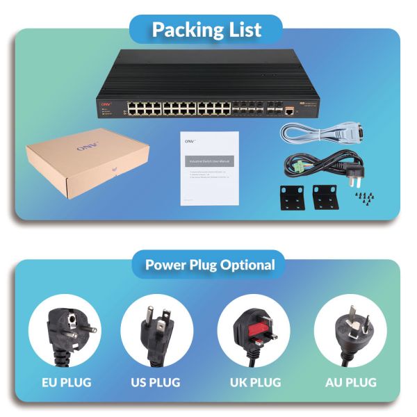 36-port 10G uplink managed industrial Ethernet switch with 176Gbps switching capacity