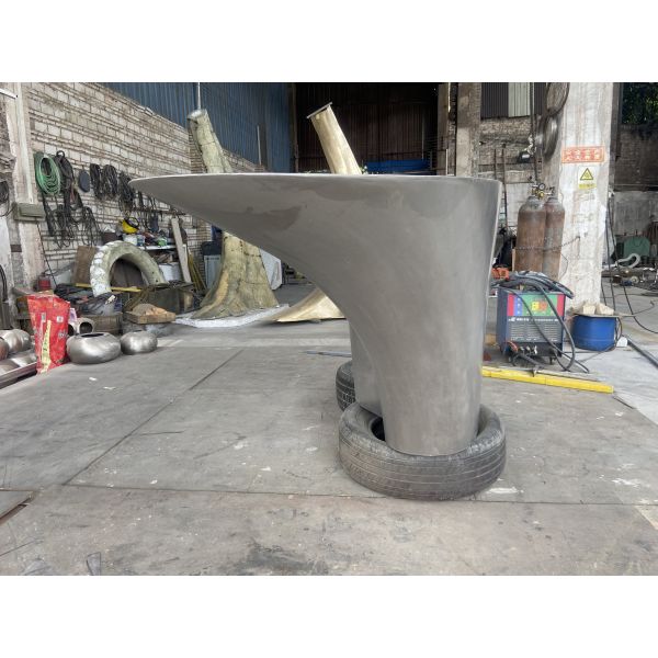 Stainless Steel Metal Bar Furniture Sculptures Hotel Front Drinking Table