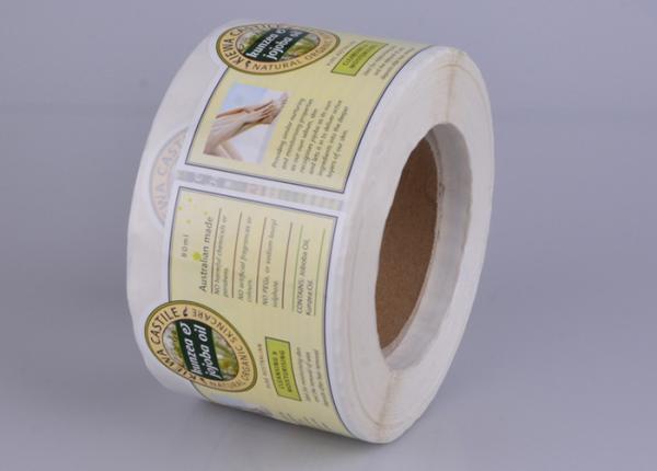 Printing custom waterproof adhesive sticker labels for bodywash bottle packaging