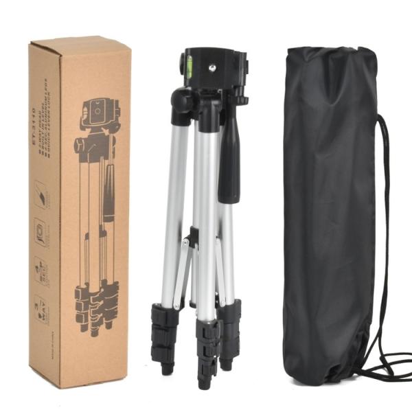 Portable 2.5kg Load Aluminum Alloy Tripod Stand For Phone camera