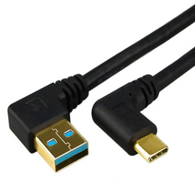 3A двойник ODM 0.2m кабеля данным по USB 3,1 локоть 90 градусов