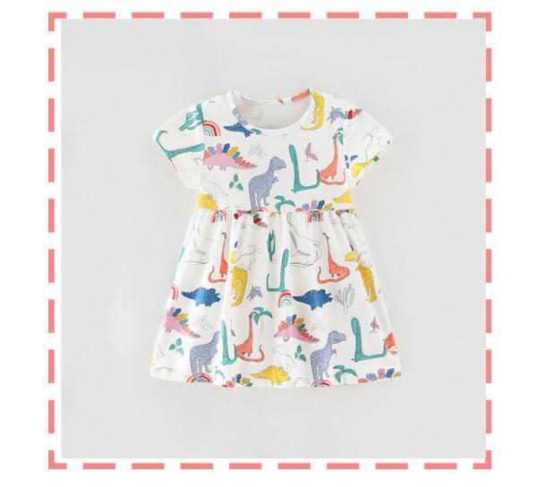 Summer Children'S Clothing Children'S Short-Sleeved Dress New Children'S Dress