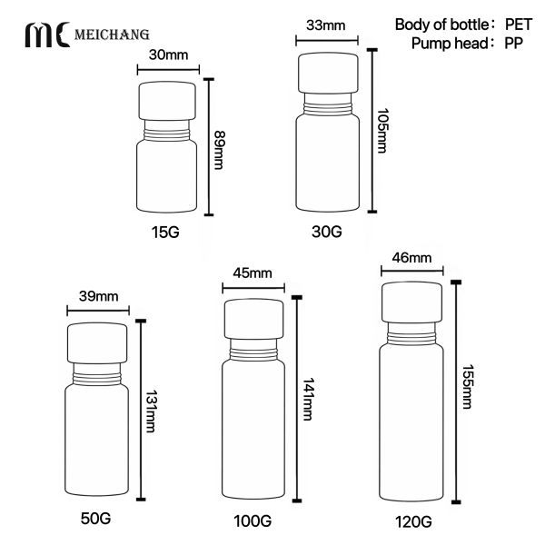 ABS Material Airless Pump Bottle with Airless Freshness Lock and Customizable Logo for Anti-Wrinkle Serum