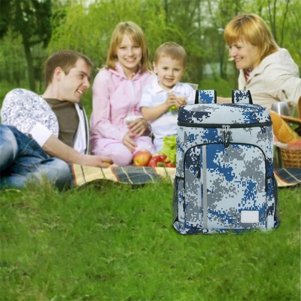 Food Camo Insulated Cooler Bag Backpack Lunch Pockets 34x23x43cm