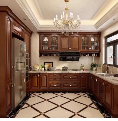 Solid Wood 10x10 Modern Traditional Kitchen Cabinets Assembled Scratch Resistant