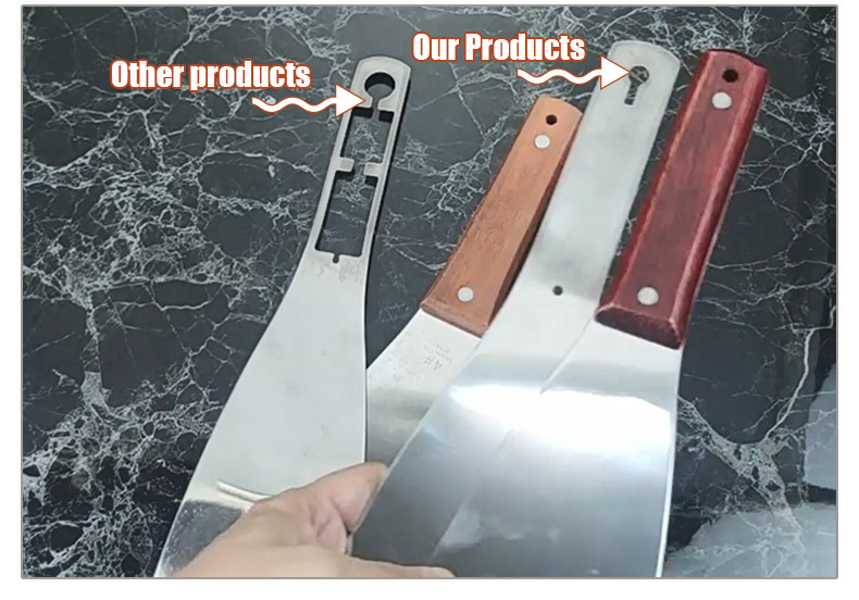 Offset Printing Stainless Steel Ink Knife With Wooden Handle