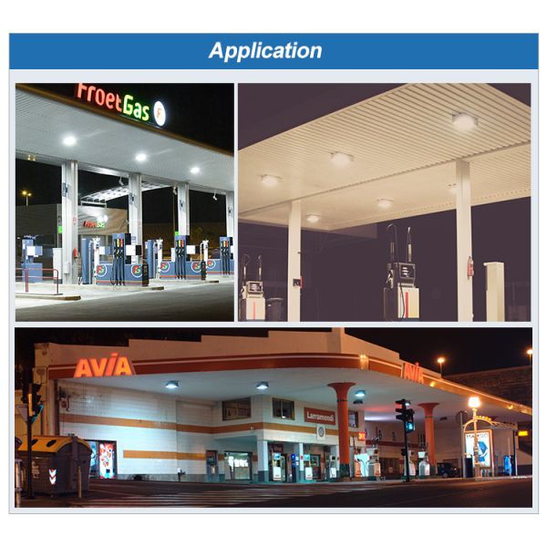 IP66 Gas Station Canopy LED Light Fixture , 16200LM 135W Commercial LED Canopy Light