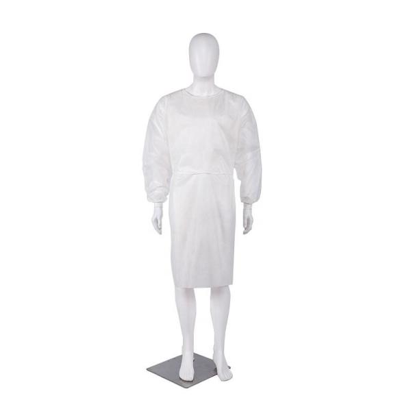 PP Non-Woven Disposable 15g Lightweight Visitor Gown CE Far Infrared Disposable Medical Isolation Gown