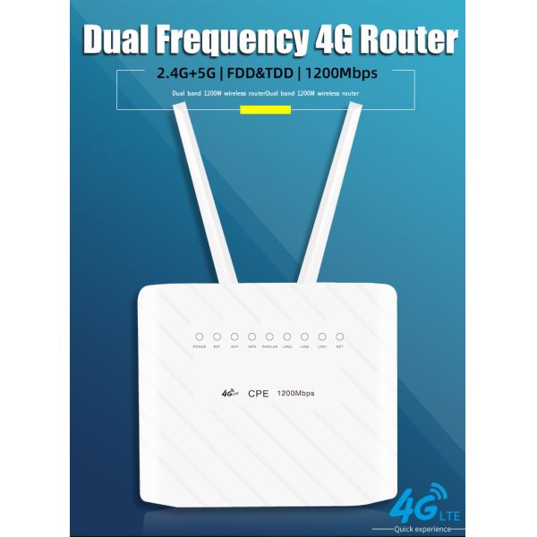 Сила DC 1200Mbps маршрутизатора 4g Lte 12V Cat6 Wifi с портом Rj45