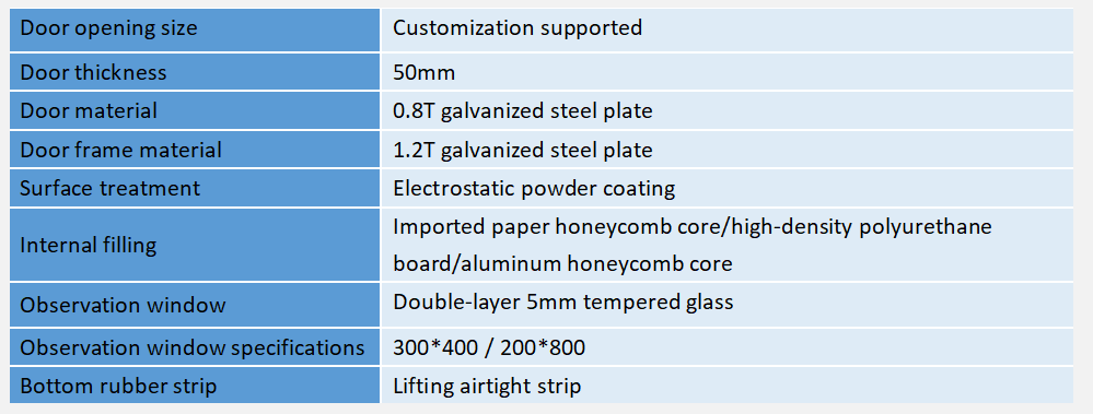 Single / Double Leaf X Ray Room Door Full View Tempered Glass Swing Door For GMP Areas