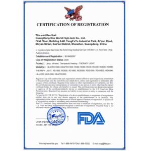 GuangDong One World High-tech Co., Ltd Certifications