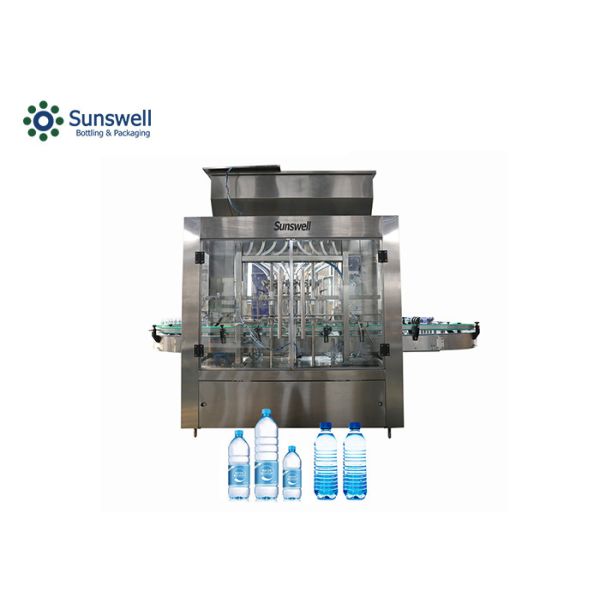 Línea de carga linear 2000BPH del embotellado del ANIMAL DOMÉSTICO con 8 bocas