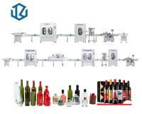 Linha tampando do engarrafamento de Vial Vodka Wine Alcohol Rinsing