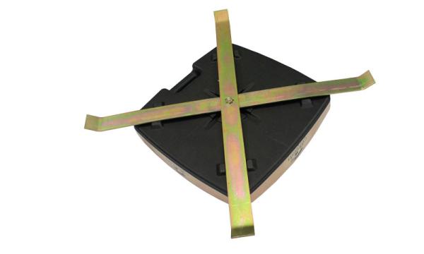 Exhibition Durable Black Flag Water Base , Plastic Outdoor Flag Pole Base