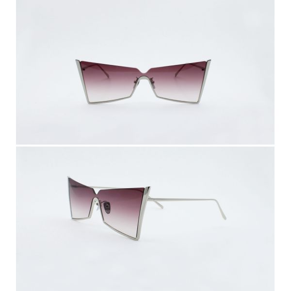 Half-rim frame One Piece Sunglasses Ladies Women Sunwear UV 400 nobby party style Daily accessories