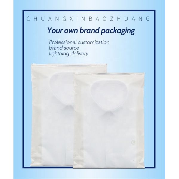 SZCX Custom Zipper Pouch Clothing Package Poly BagWith Zip Frosted Plastic Ziplock Bag Small Ziplock Bag for Underwear Packaging