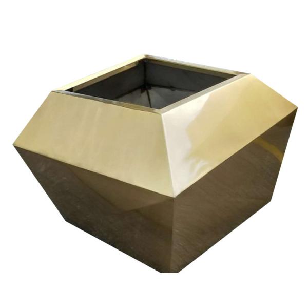 Large metal planter wholesale outdoor flower pot square shape