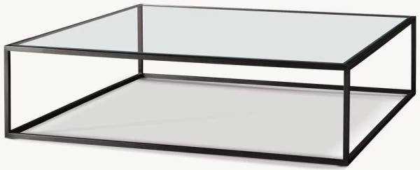 Customizable Modern Coffee Table Furniture With Stainless Steel And Glass Top