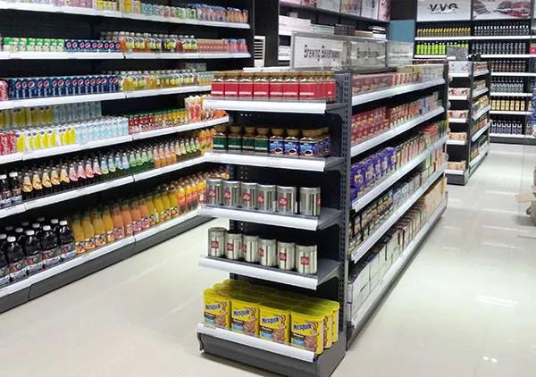 Double-Sided Supermarket Shelves Commercial Super Shelves Gondola Shelves