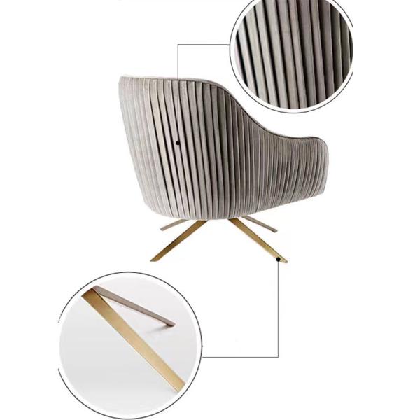 Velvet Swivel Stylish Fabric Armchair 360 Degree Luxurious   Cozy Touch