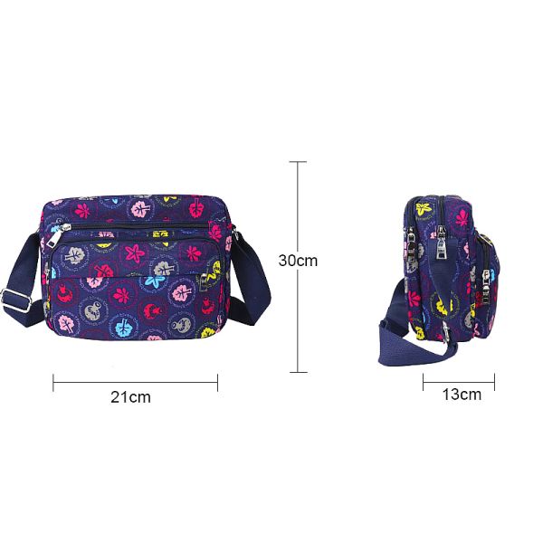 Messenger Single Shoulder Bag Casual Patterned Cloth Women'S Waterproof Nylon Bag