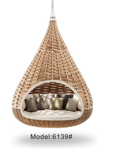 Bird nest shape rattan wicker outdoor daybed   ---6139