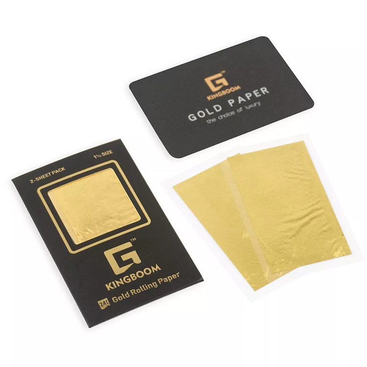 Тонкий размер 24k Pre Rolled Cones Shine Gold Rolling Paper