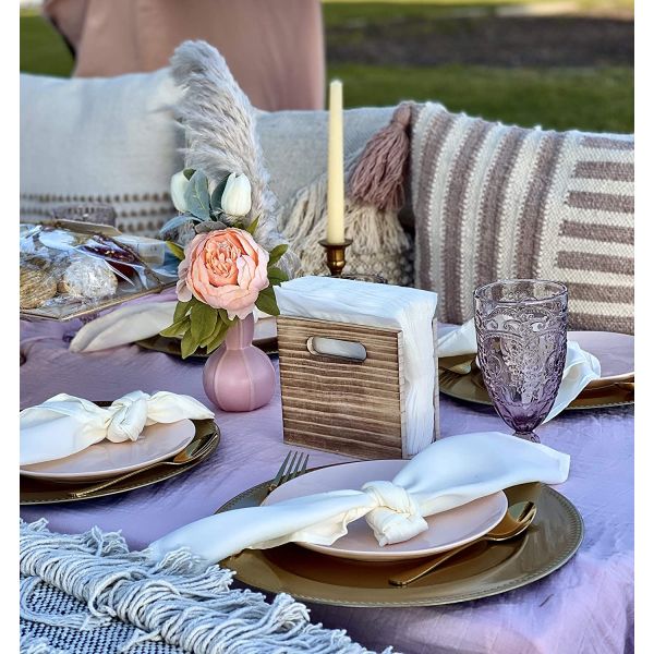 Customizable Rustic Napkin Holder for Farmhouse Decoration Printing Silk-screen/Burned