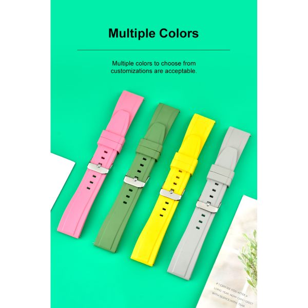 SHX-915 Stylish FKM Rubber Watch Strap · Customizable Logo | OEM/ODM