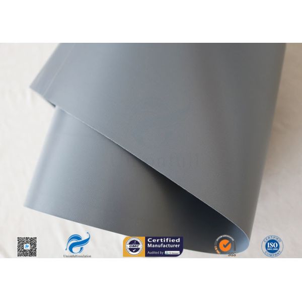 Waterproof 7628 0.25mm Grey PVC Woven Fabric Coated Fiberglass Fabric 20cm Width