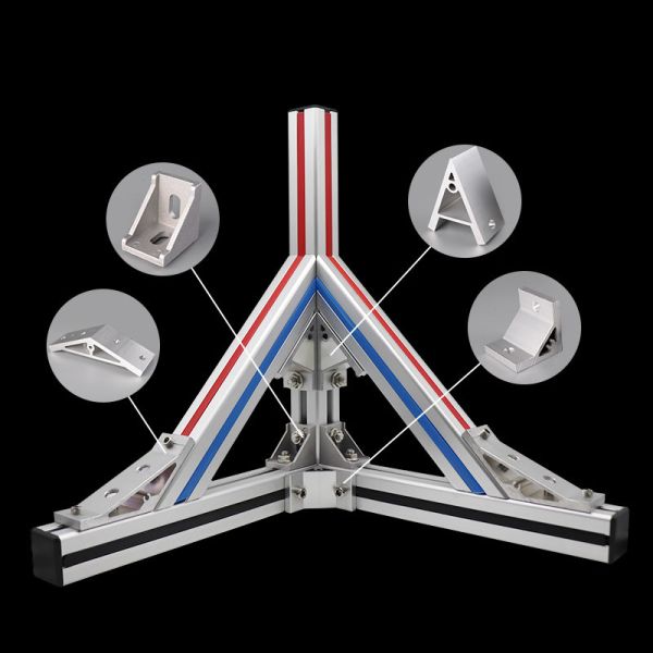45*45 Factory Aluminium Extrusion Profil Frame T Slot Custom Extruded Anodized