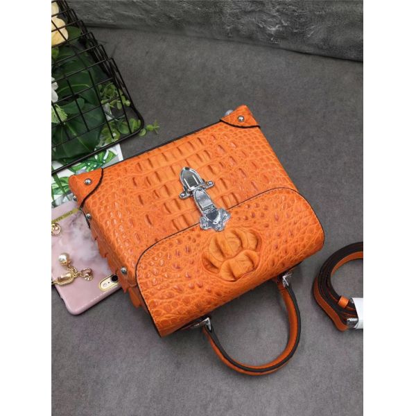 Fashion Designer Genuine Crocodile Skin Female Small Purse Studs Handbag Exotic Alligator Leather Lady Shoulder Bag