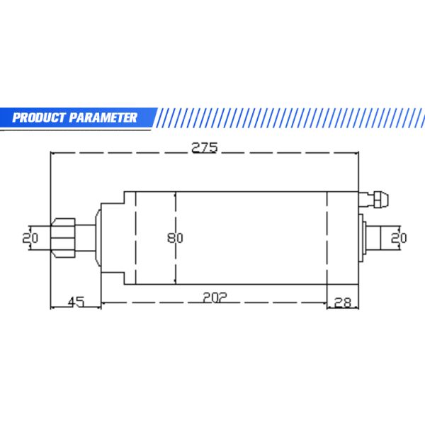 Inverter Drive 2.2kw Water Cooled Spindle Motor High Speed for CNC Lathe Machine