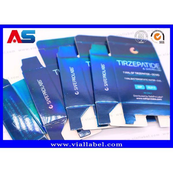 Holographic Laser Small Labels , 5ml Peptide Paper Labels Printing With Free Design