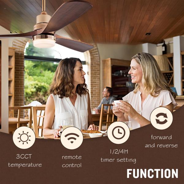 Wholesale factory Solid Wood Leaf Ceiling Fan Remote Control Ceiling Fan With Light