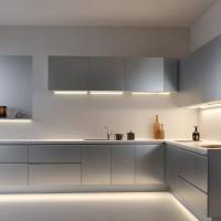 Ensemble complet d'intérieur de cuisine de haute qualité Armoire de cuisine européenne en aluminium Style bois massif