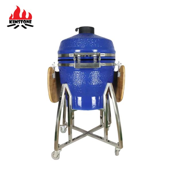KIMSTONE Kamado 22 Inch L Keramik Grill Blue Barbeque Charcoal Industrial Machine Mini Chicken Griller BBQ Egg Grill Smoker
